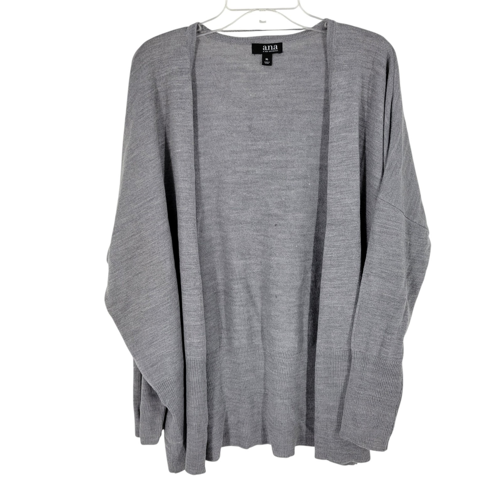 A.N.A Open Front Lightweight Drape Cardigan XL Relaxed Fit Minimalist Layering