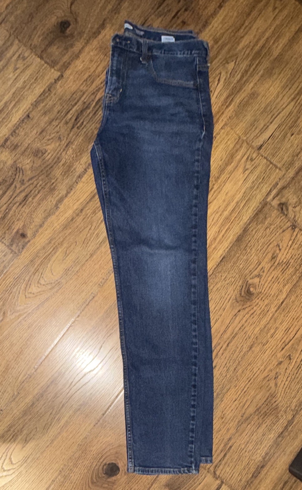 Men Old Navy Flex Athletic Tapered Jeans Stretch Cotton Blue Medium Wash