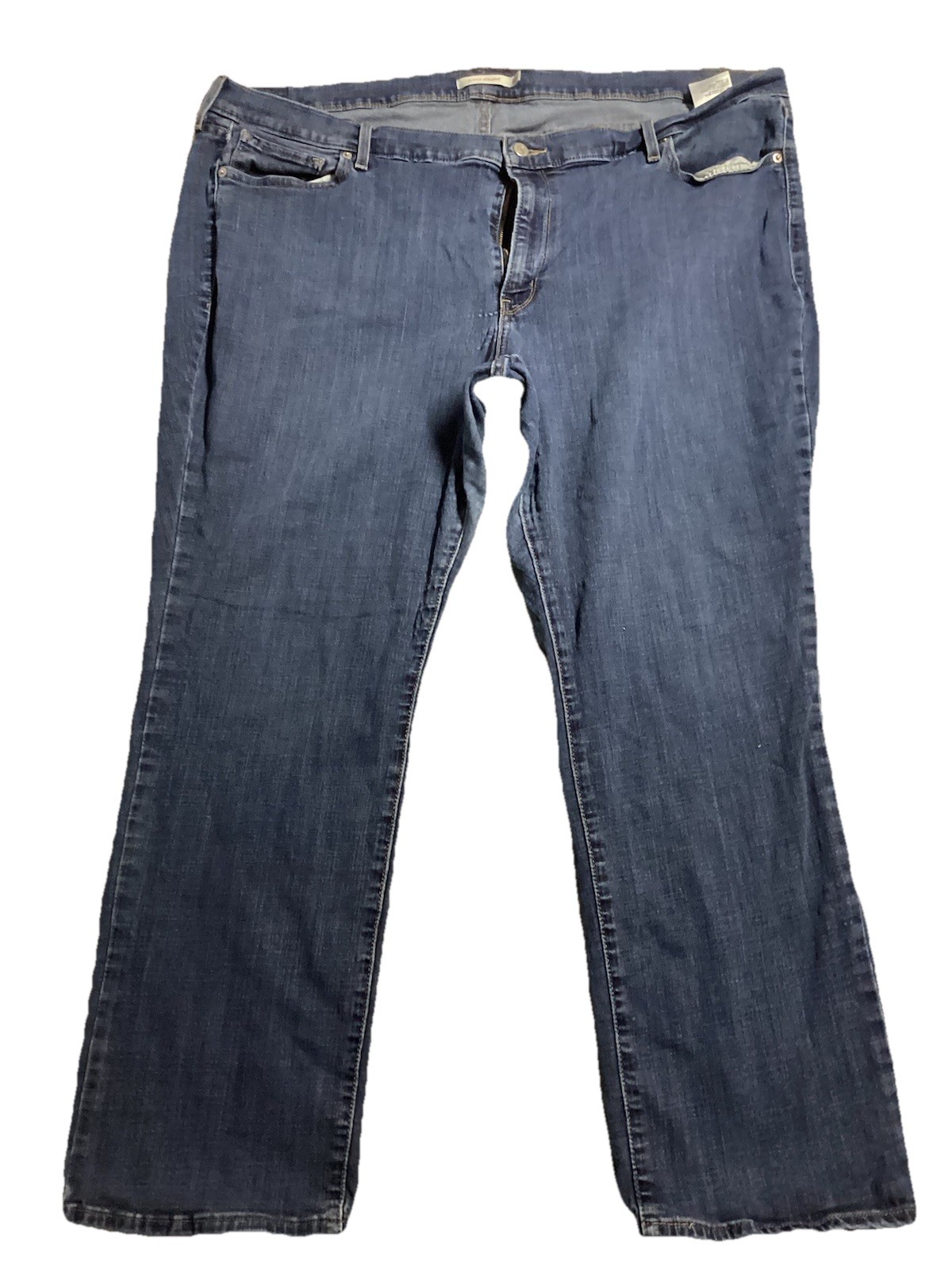Levis Jeans Womens 26W M Blue Denim Classic Straight Leg Dark Wash