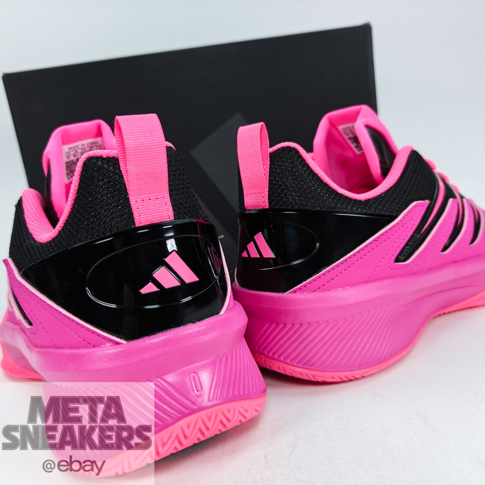 Adidas US 11 Men’s Pink Black Lifestyle Basketball Dame Certified 3 JI1545 New