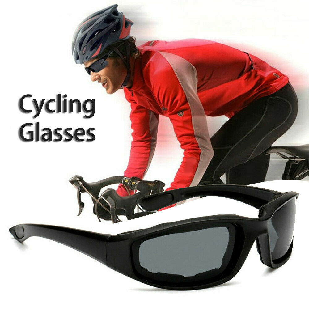 3 Pairs Chopper Padded Foam Wind Resistant Sunglasses Motorcycle Riding Glasses