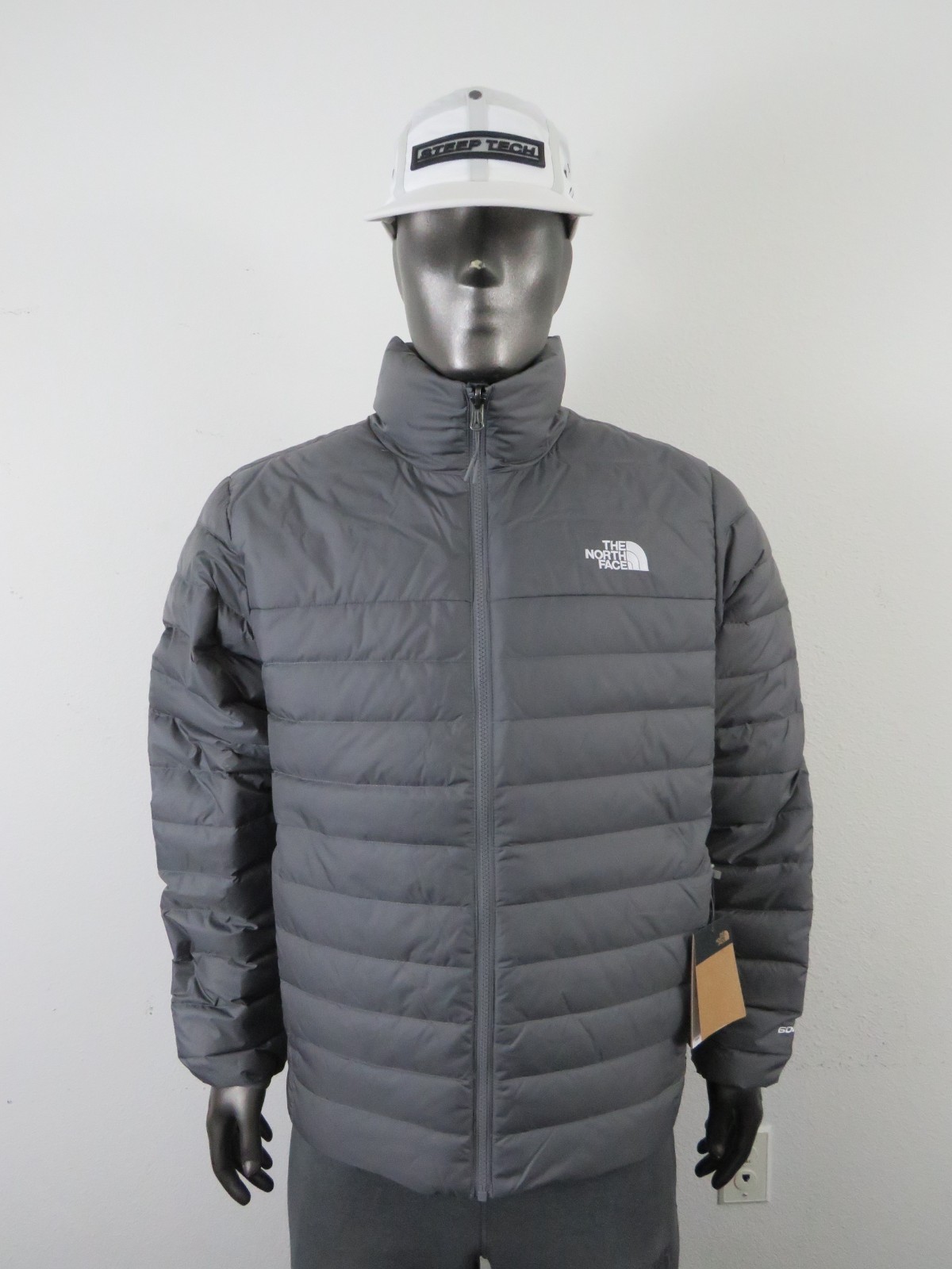 NWT Mens The North Face Minoqua Insulated 600-Down Puffer FZ Jacket Smoked Pearl