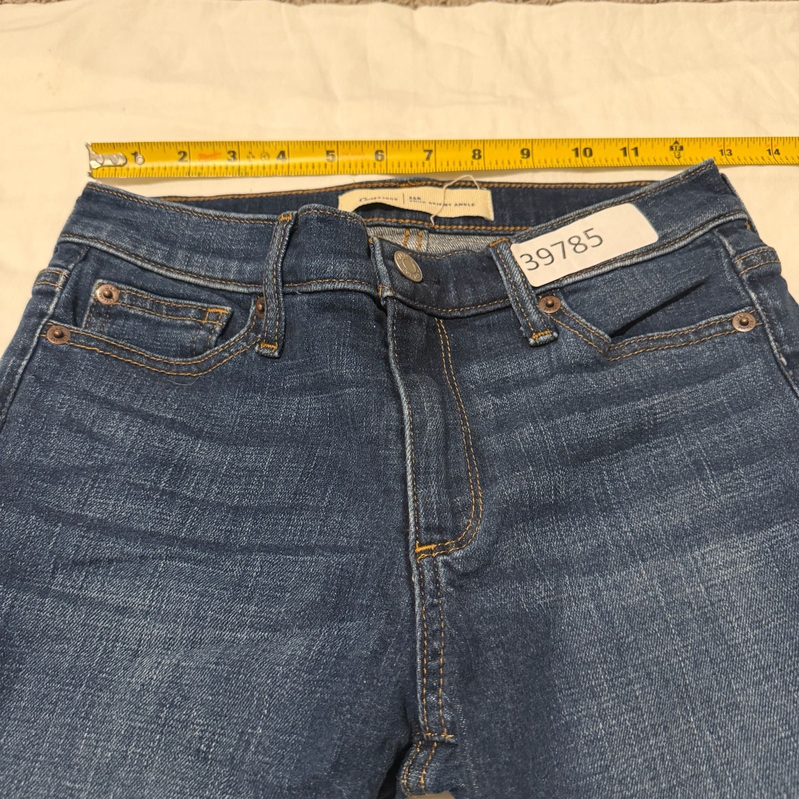Gap 1969 Mid-Rise True Skinny Ankle Jeans in Dark Wash Size 25 R