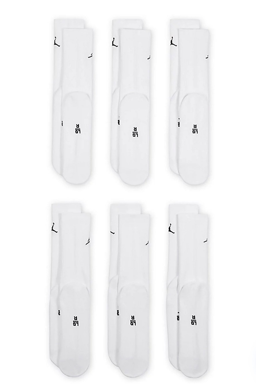 Jordan Everyday Plus Crew Sock – Pack of 6 Large Women’s 10-13 Men’s 8-12 NWT