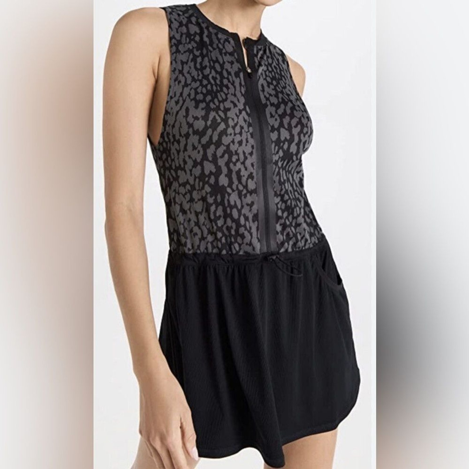 NWOT Varley Lagoda Dress Shadow Animal Print Small Tennis Golf