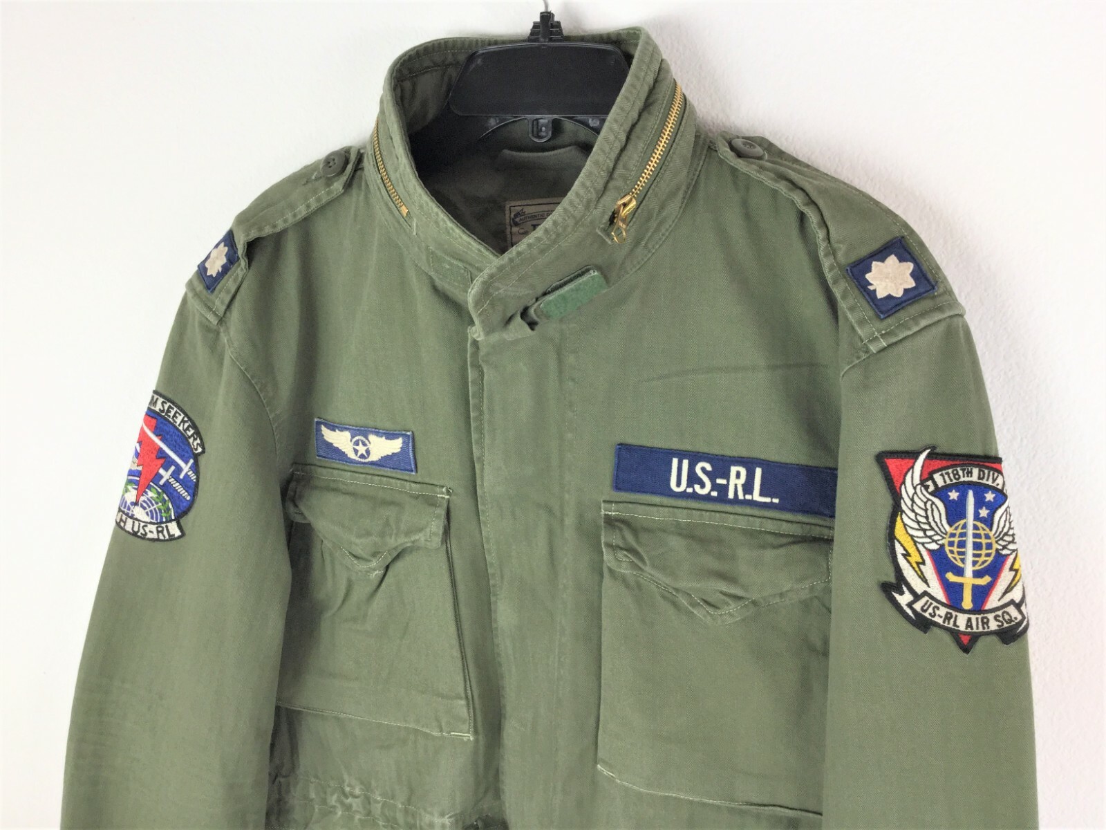 Polo Ralph Lauren Men Big & Tall M 65 Military Patch Combat Field Jacket Olive