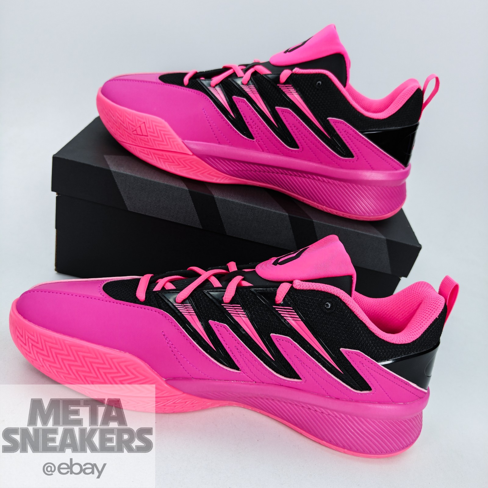 Adidas US 11 Men’s Pink Black Lifestyle Basketball Dame Certified 3 JI1545 New