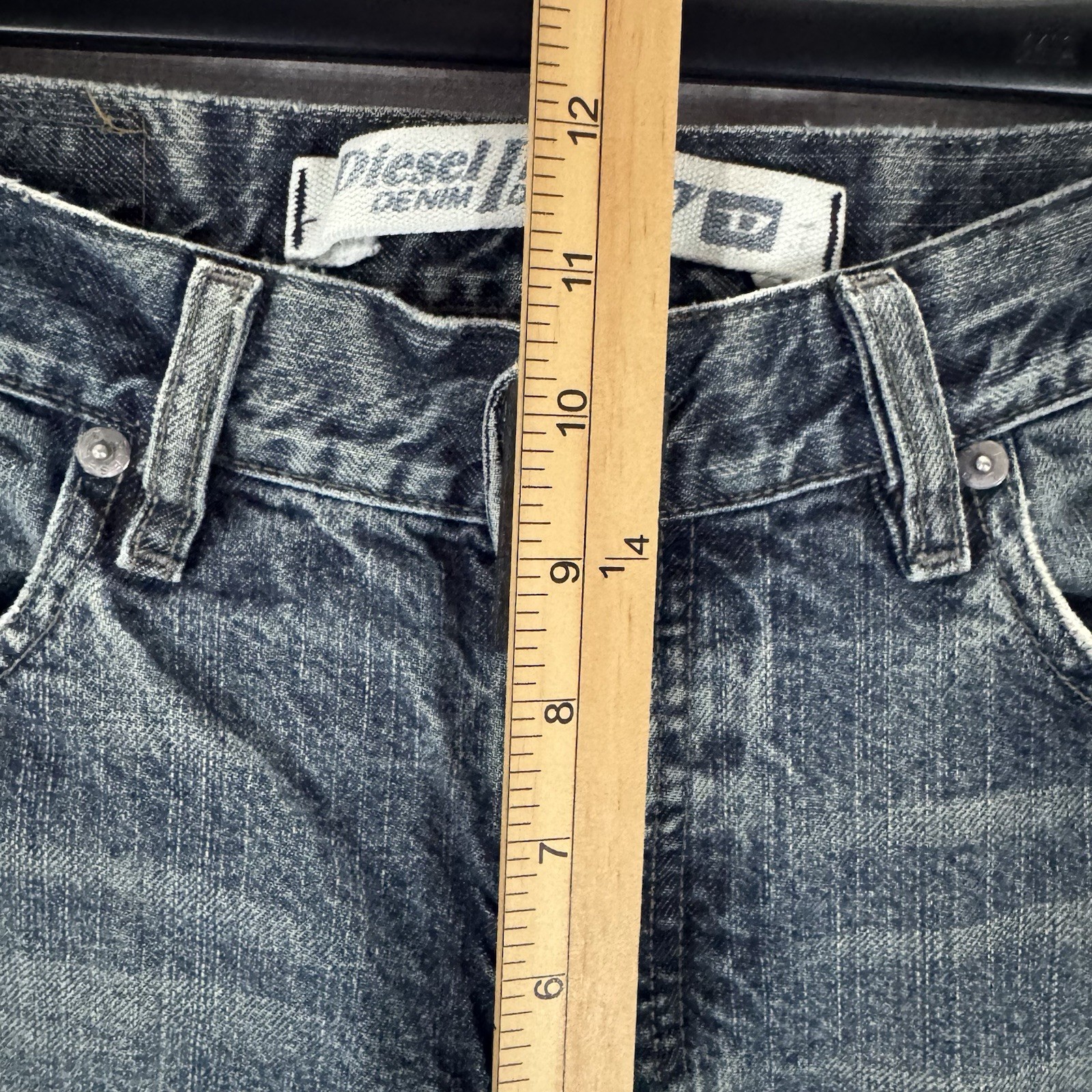 Vintage Diesel KULTER Jeans Men 33×30 Blue Straight Leg Stretch Button Fly Italy