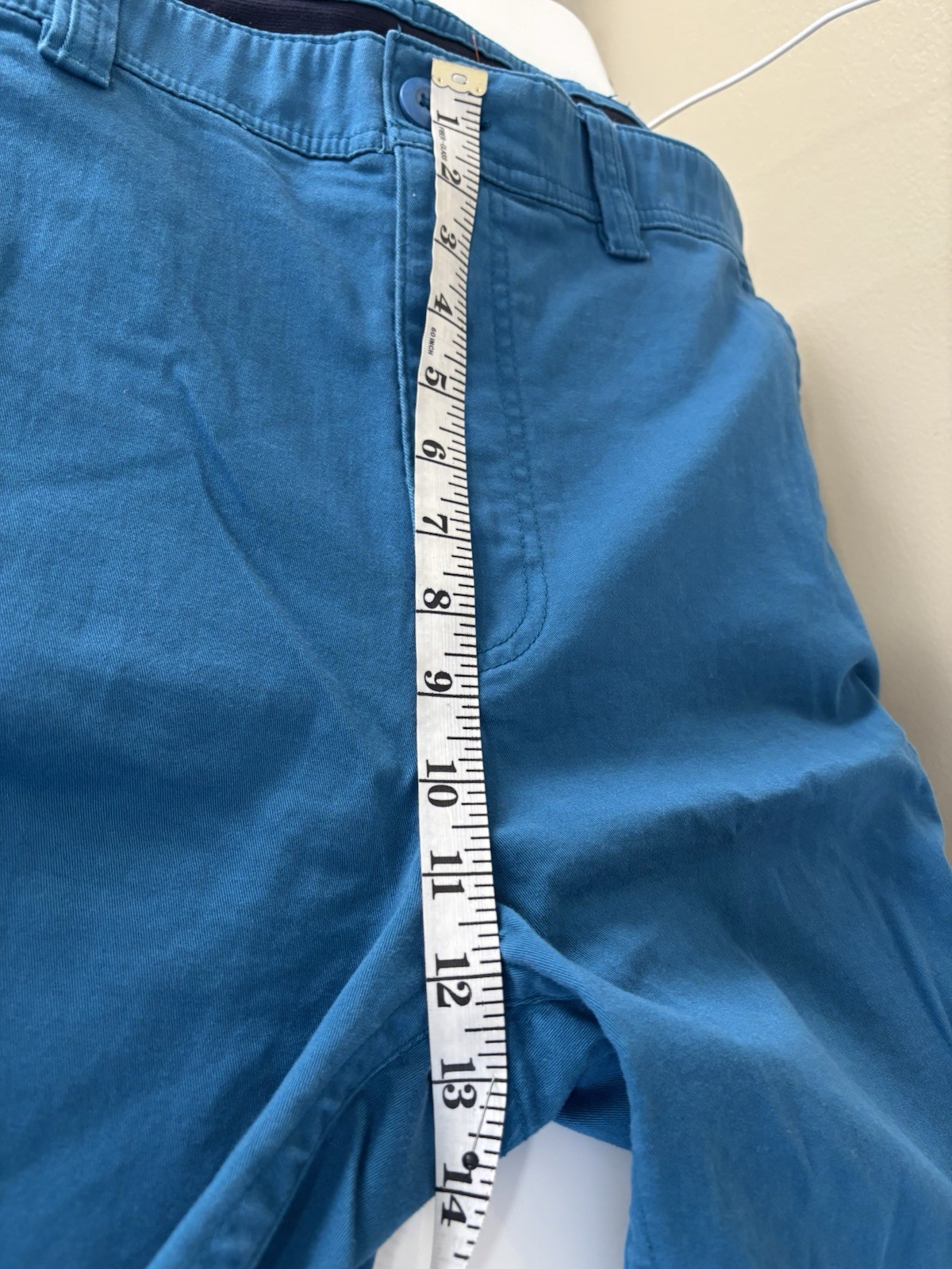 St. John’s Bay Men’s Blue Comfort Stretch Canvas Cargo Shorts Flat Front