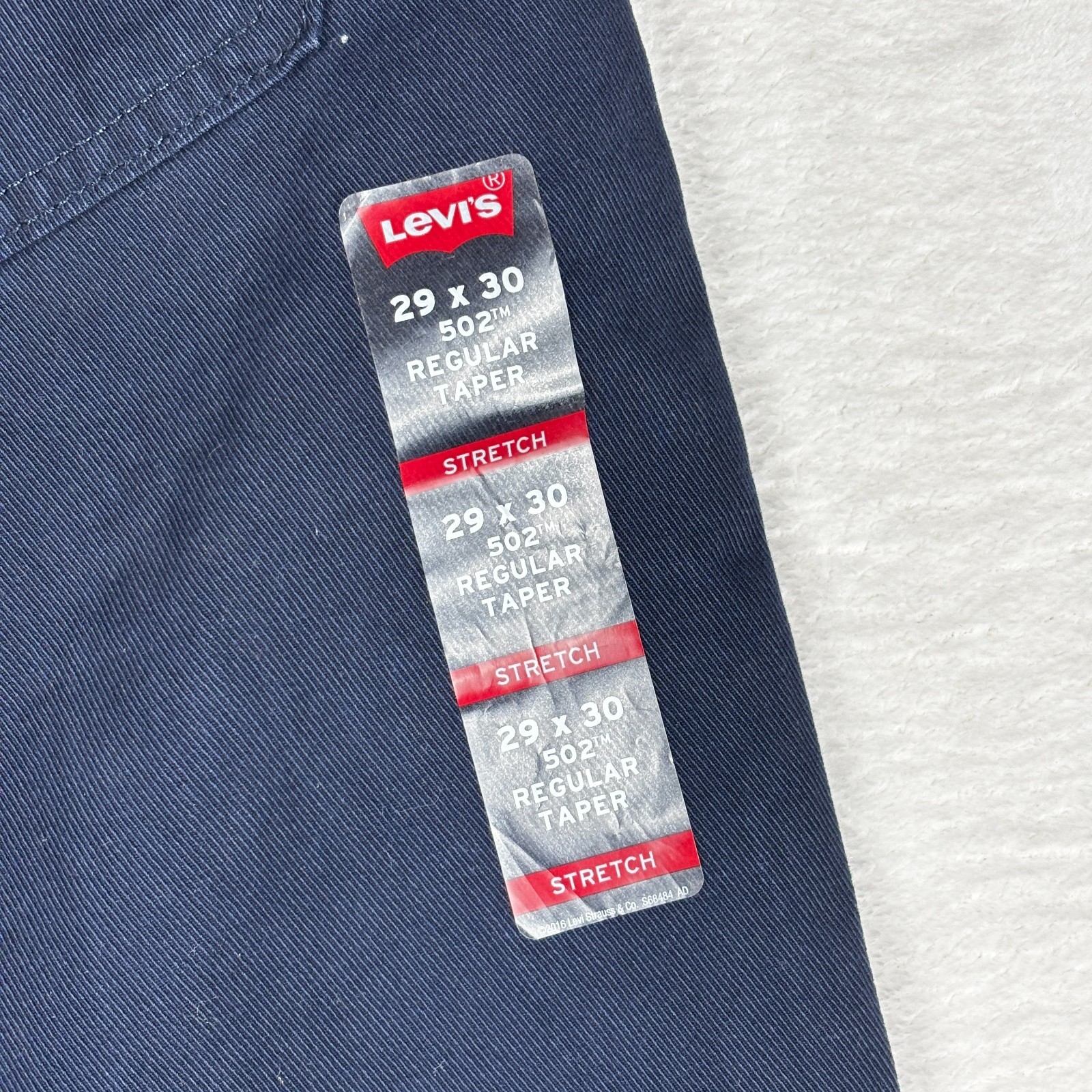 NWT Levis 502 Pants Mens 29×30 Blue Regular Taper Warp Stretch Twill Chino
