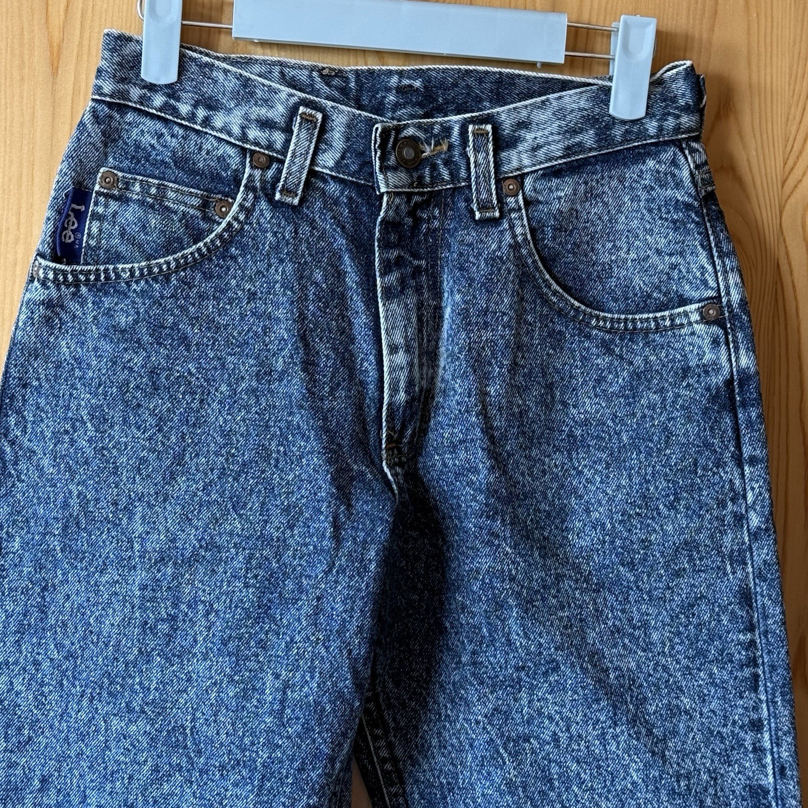 Vintage Lee Mr Union Made USA Denim Jeans Mens 27 x 29 Workwear Dark Wash