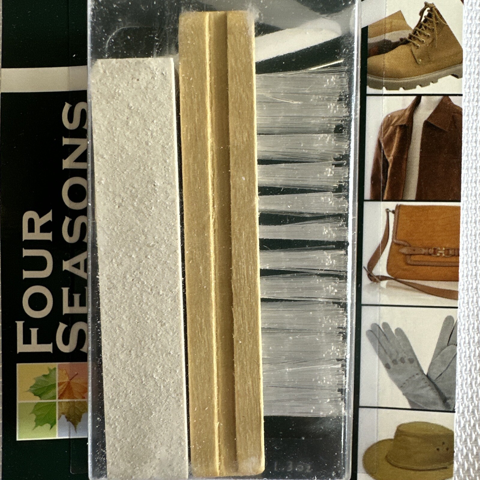 Four Seasons Suede & Nubuck Cleaner Care Kit Nylon Brush & Gum Bar (1.3oz)