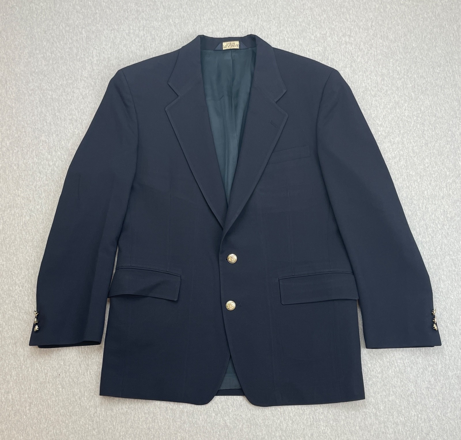 Jos A Bank Blazer Men 40R Navy Blue 100% Wool Single Vented 2-Button Executive