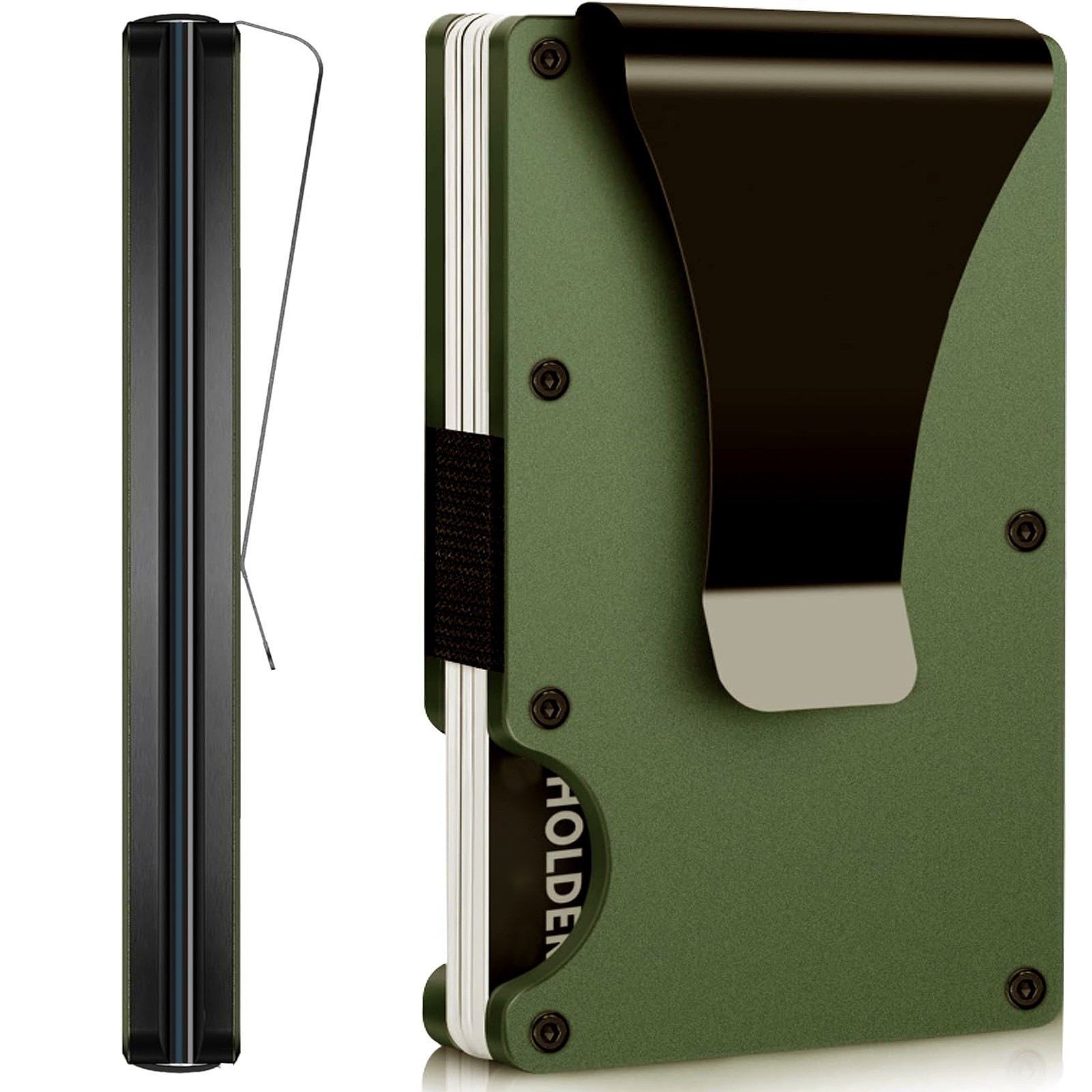 Leatherboss Men’s RFID Blocking Slim Money Clip Minimalist Wallet Card ID Holder