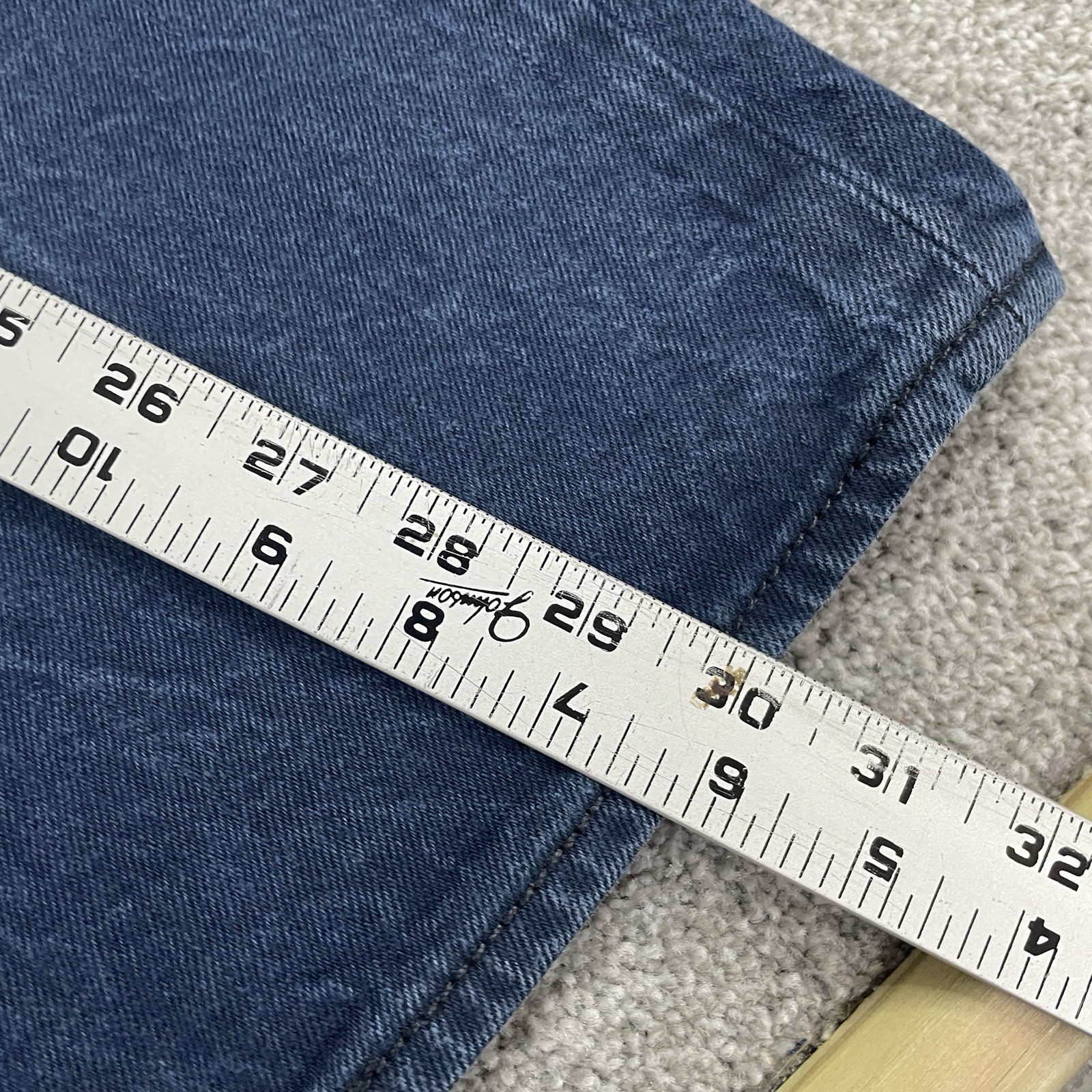 Levis 501XX Shrink To Fit Jeans Mens 38×32 (Fit 35×30) Button Fly Navy Dark Wash