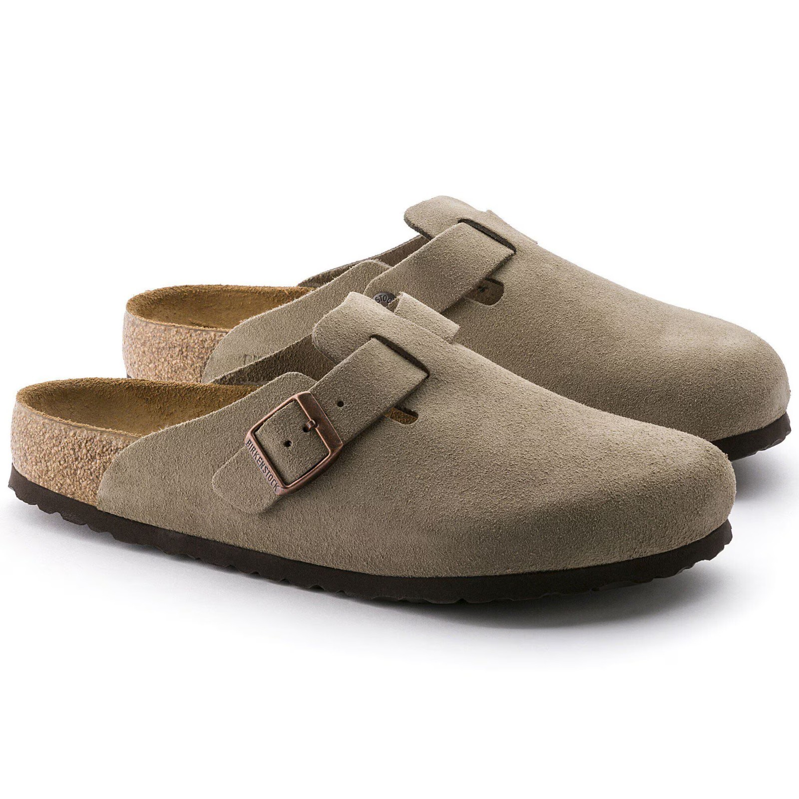 Birkenstock Boston Soft Footbed Suede Leather Clog – Taupe