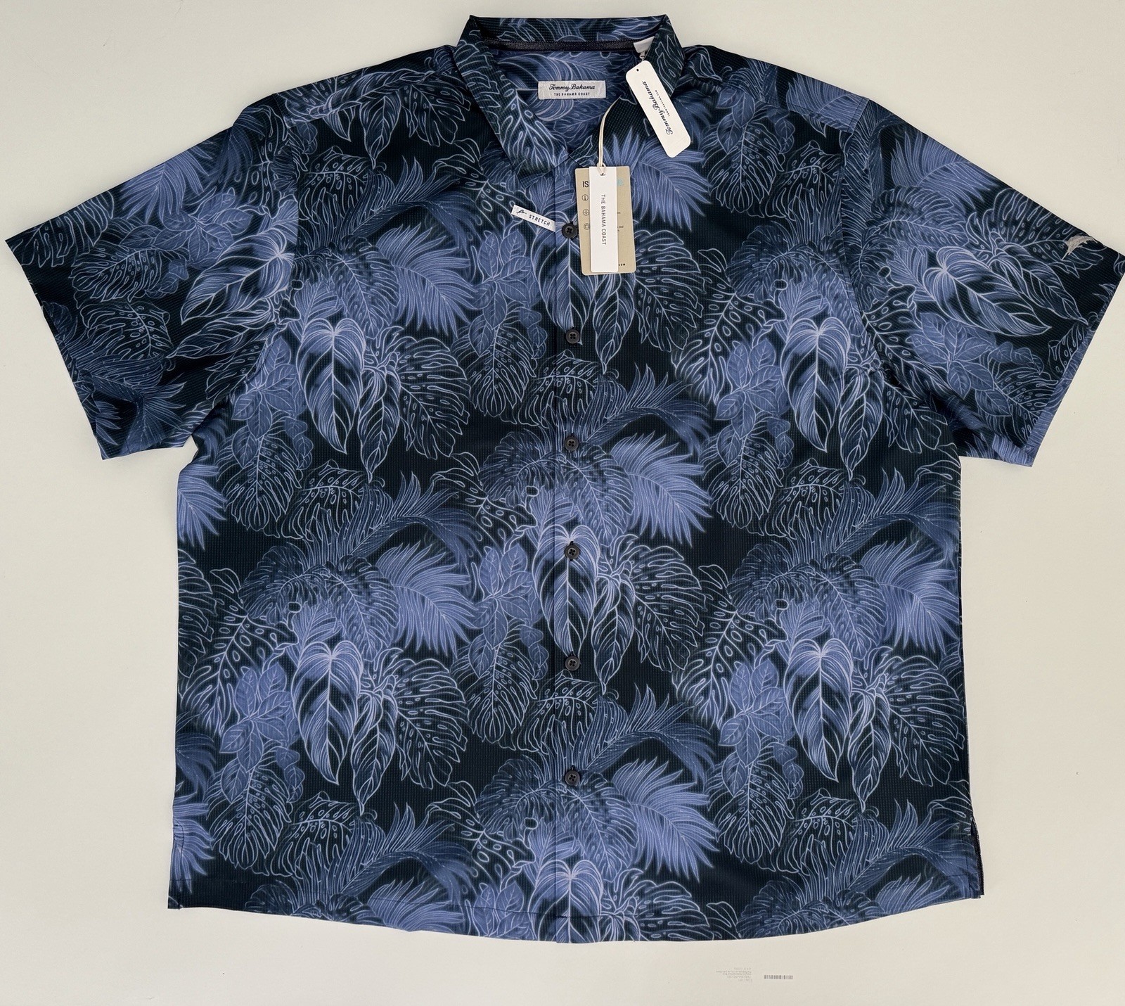 NWT Tommy Bahama Men Big Island Zone 2XLB 3XLB 4XLB 5XLB Navy Palm Stretch F5