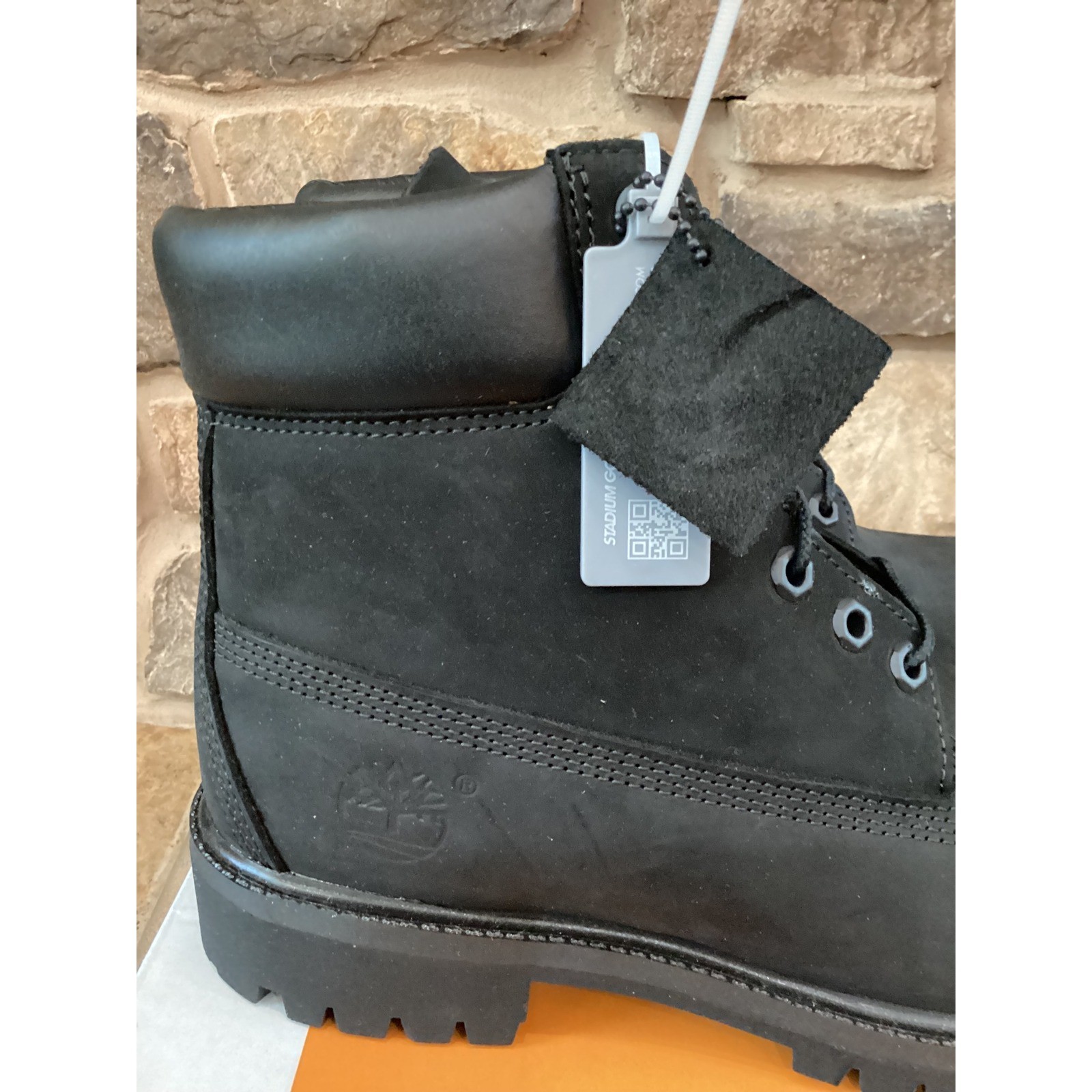 Timberland Premium Mens Size 8.5 6″ Waterproof Lace Boot Black 110073 001 New