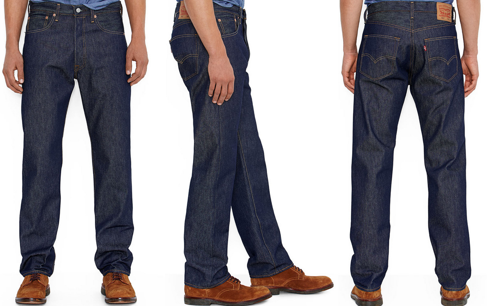 Levi’s 501 Original Shrink-to-fit Mens Jeans Rigid 32,34,36,40,42,44 #005010000