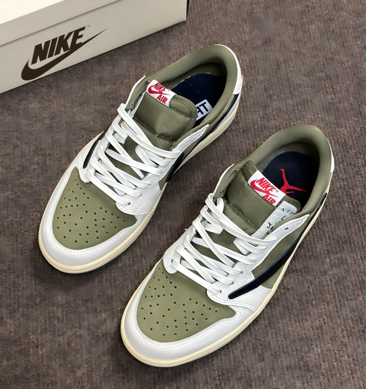 Travis Scott x Air Jordan 1 Low OG “Medium Olive” DM7866-20 Men’s Shoes