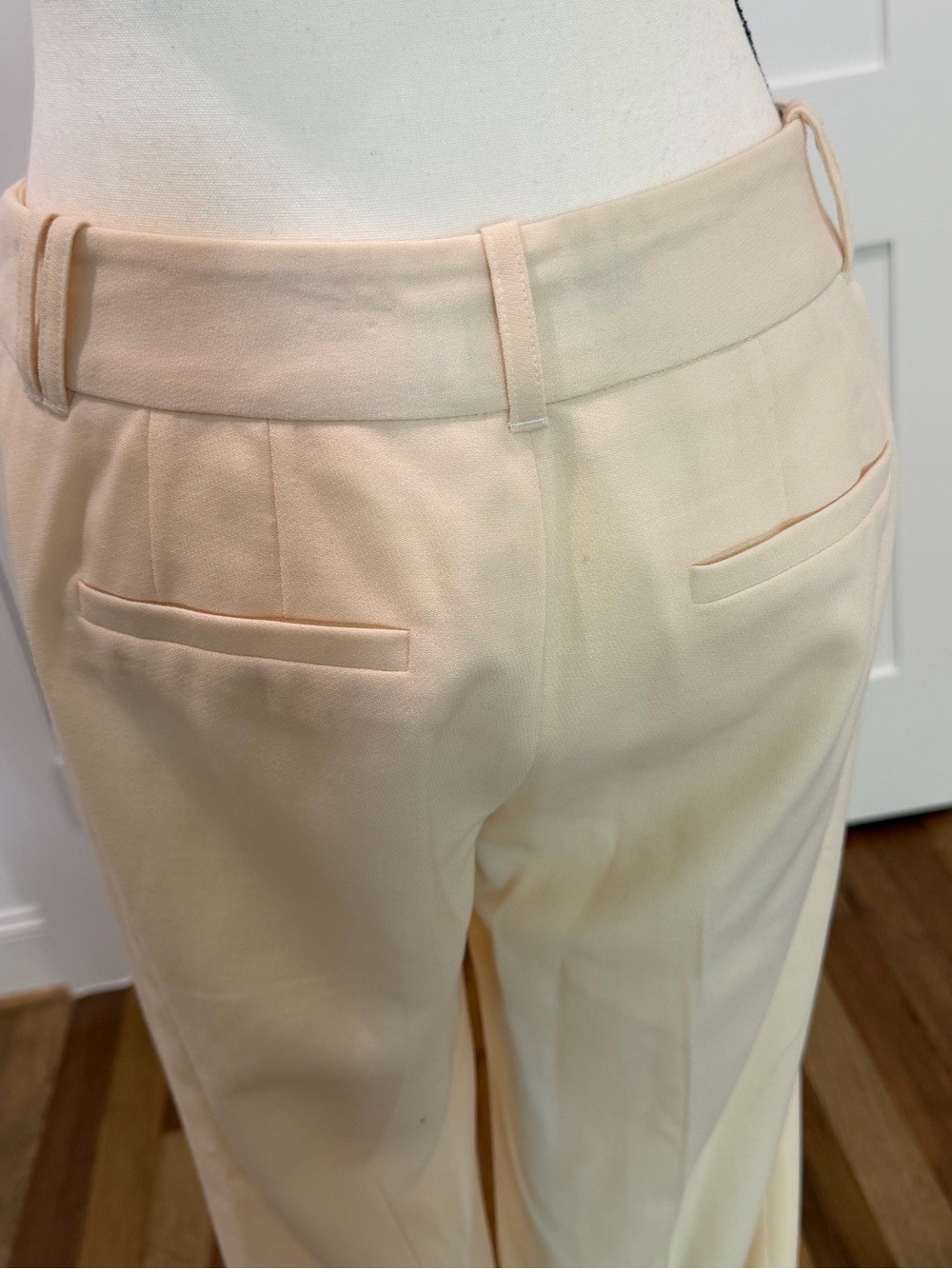 🤍 St. John Cream Wide Leg Trousers Size 4 🤍