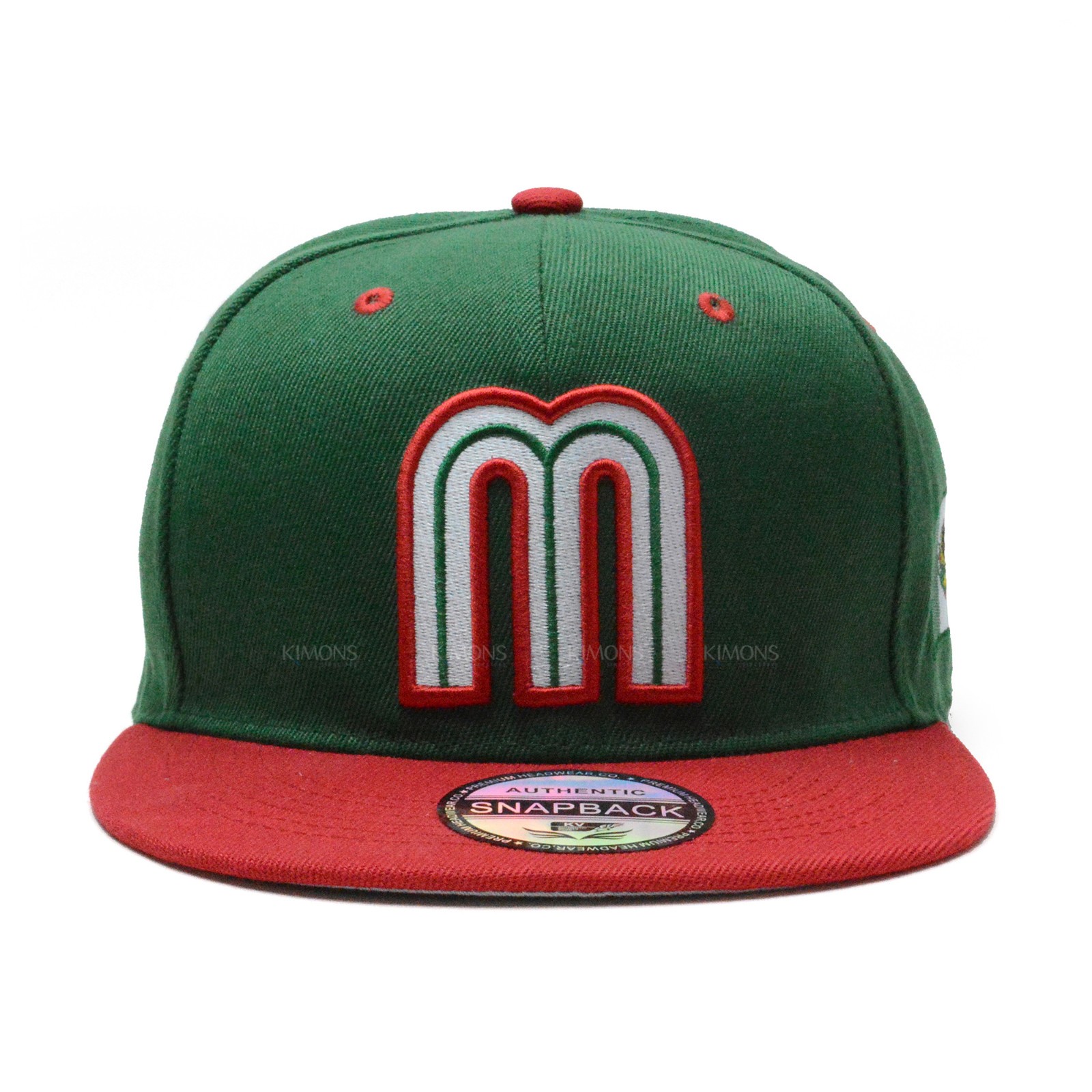 Premium Mexico Baseball Cap Embroidered M Flag Snapback Hat – WBC Pride Gift