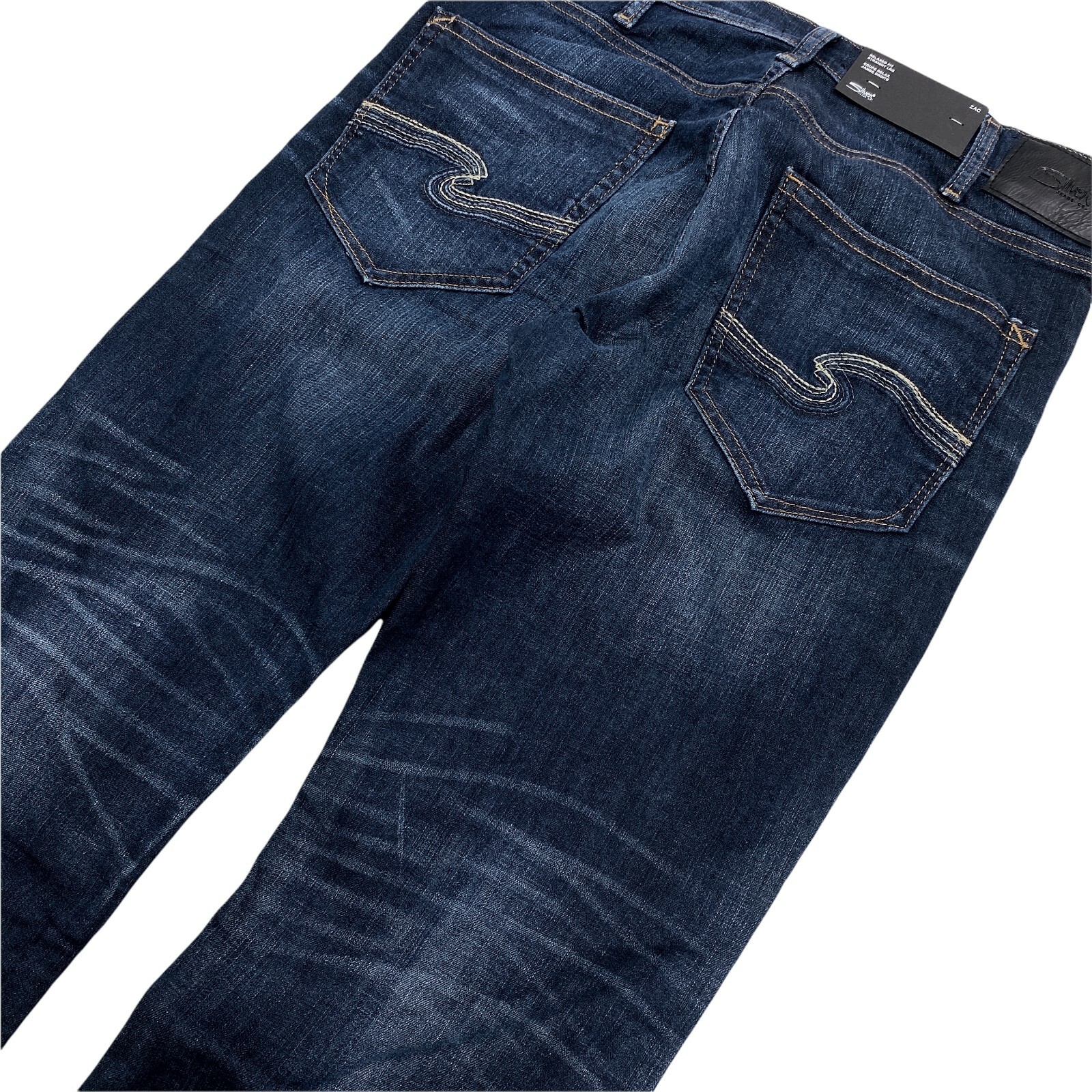 Silver Jeans Co. Zac Relaxed Fit Straight Leg Jeans Stretch Fit Indigo Wash