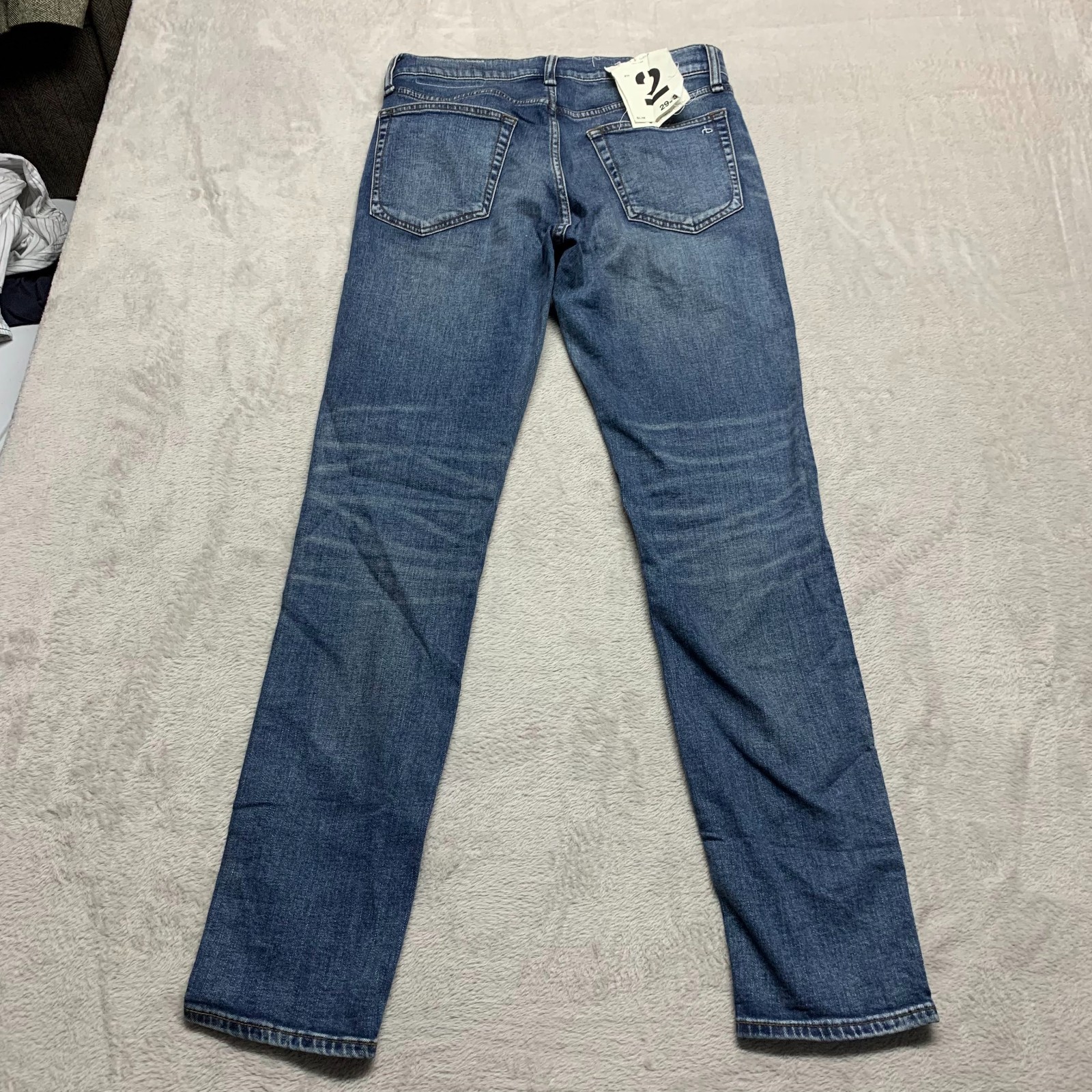 Rag & Bone Jeans Fit 2 Slim Zipper Fly Medium Faded Men’s 31×32 Tags Attached