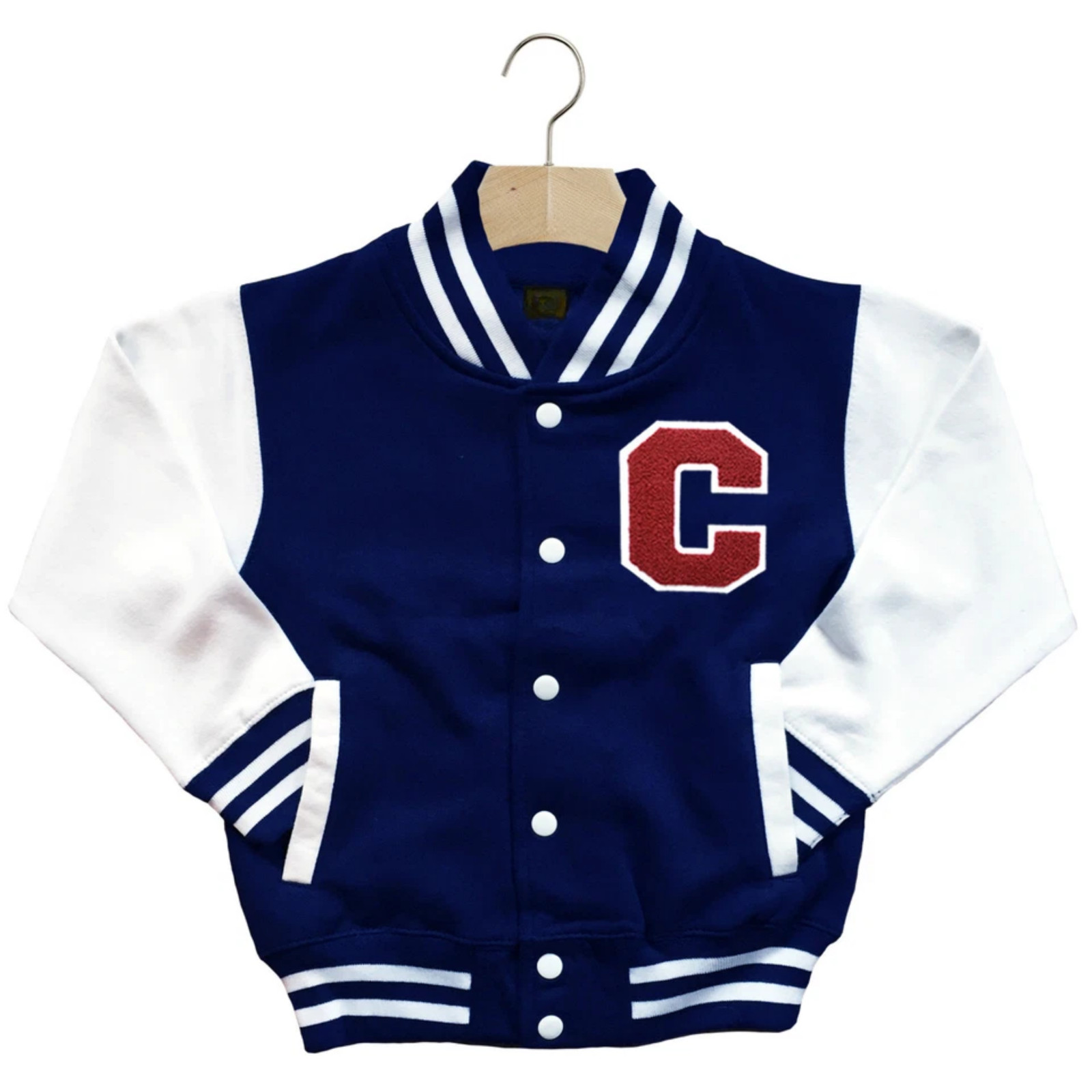 CLASSIC VARSITY BASEBALL JACKET UNISEX PERSONALIZED GENUINE US C COLLEGE LETTER