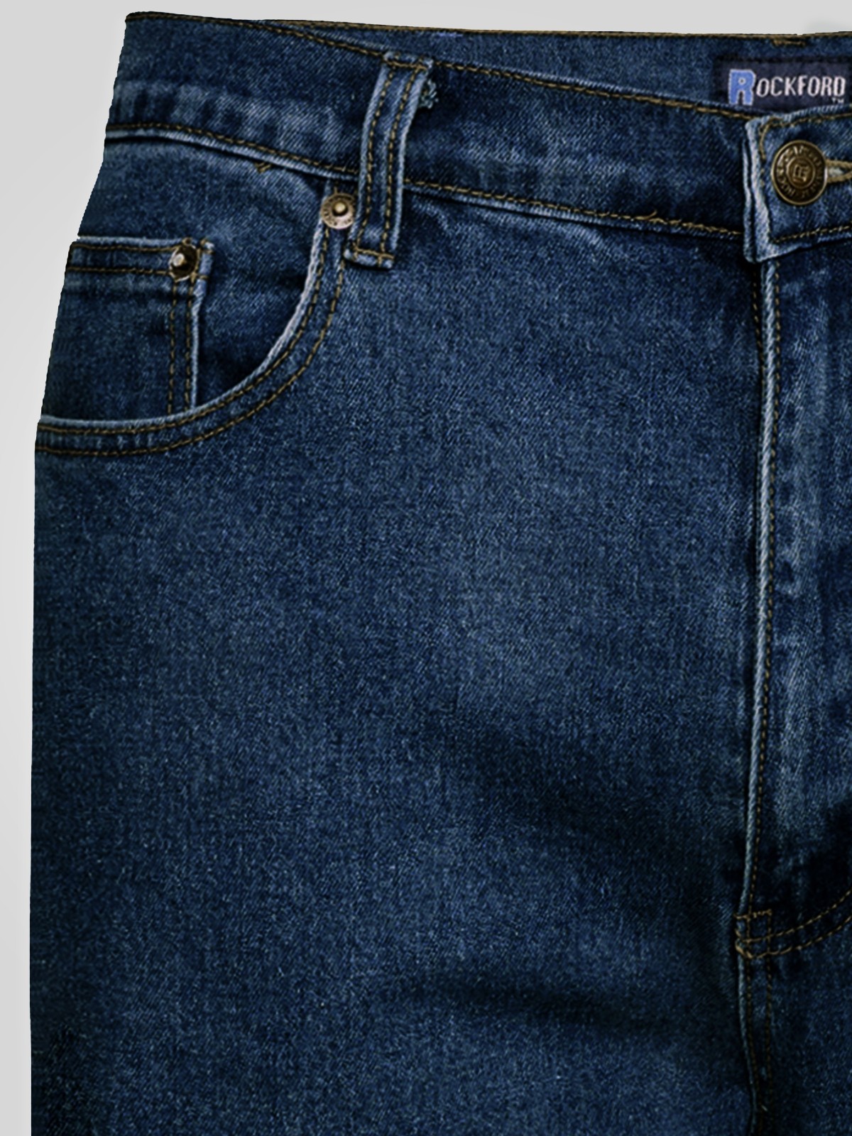 Rockford Mens Blue Stretch Jeans Comfort Fit Carlos 28″ 30″ 32″ 34″-40″ (RJ410)