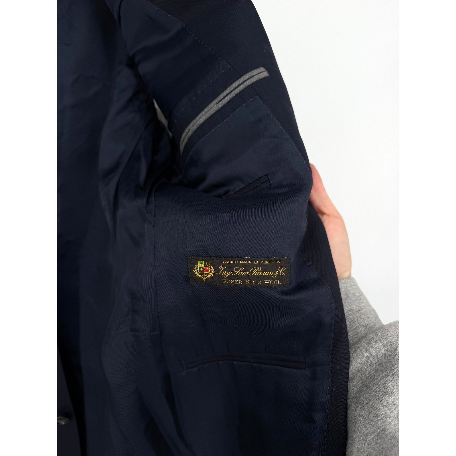 J.Crew Ludlow Slim Fit Suit Jacket Navy Loro Piana Super 120s Wool 38R 28130