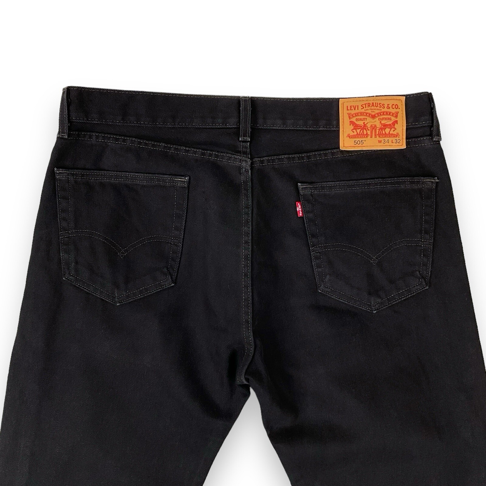 Levis Jeans Men 34×32 (ACTUAL 36×32) Black Regular Straight Cotton EUC