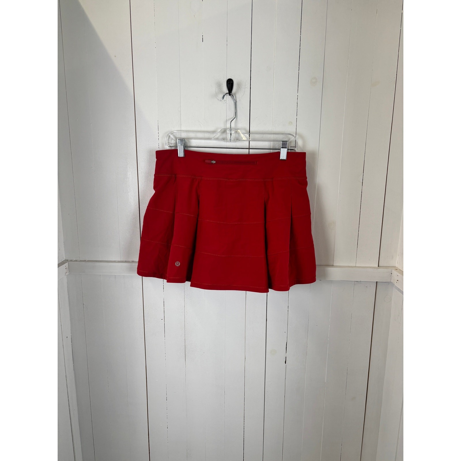Lululemon Red Athletic Skirt Size 10 Nylon Polyester