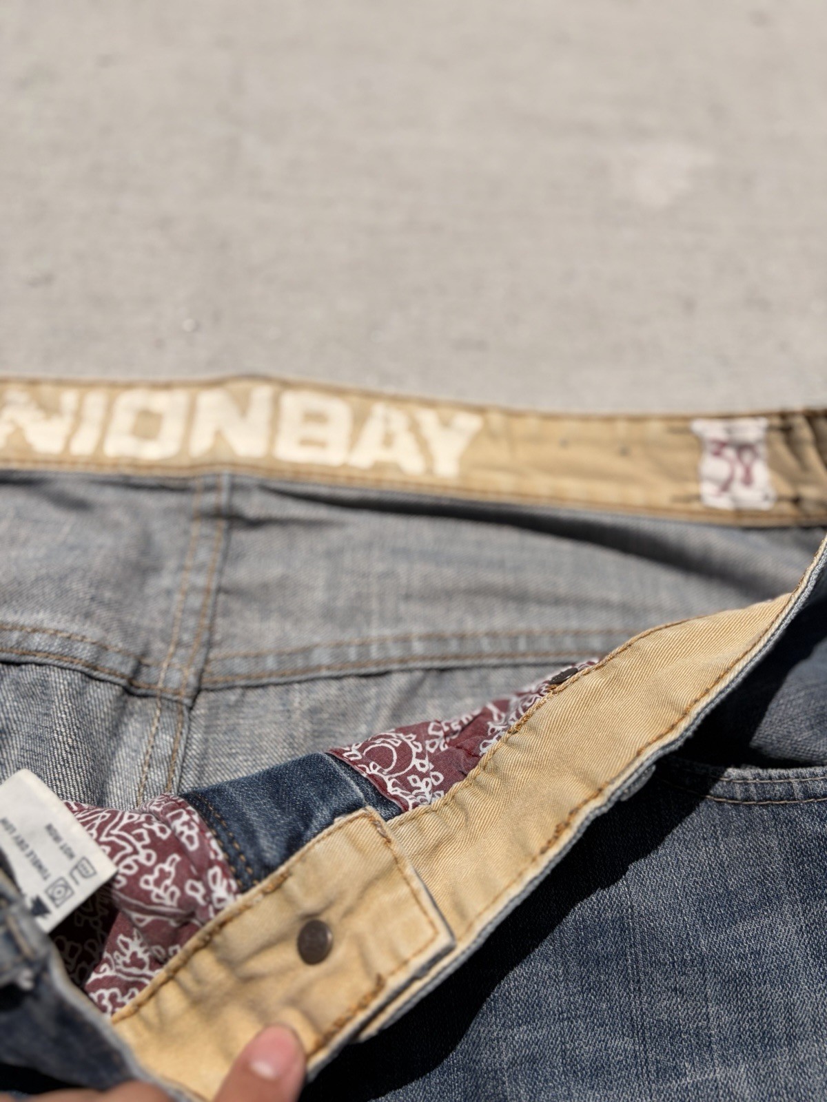 Vintage Unionbay Jeans Mens 38×30 Light Wash Distressed Bootcut Y2K 2000s
