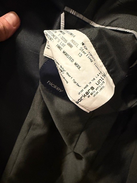 HICKEY STERLING TUXEDO BLACK JACKET 38S