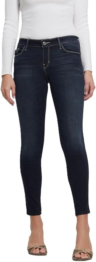 Guess Womens Silicon Rinse Power Ultra Skinny Leg Stretch Low Rise Jeans Size 26