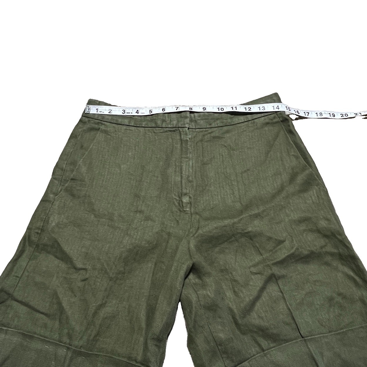 J.Crew Shorts Women’s Size 6 Green Cuffed Linen Chino Shorts 8” Inseam