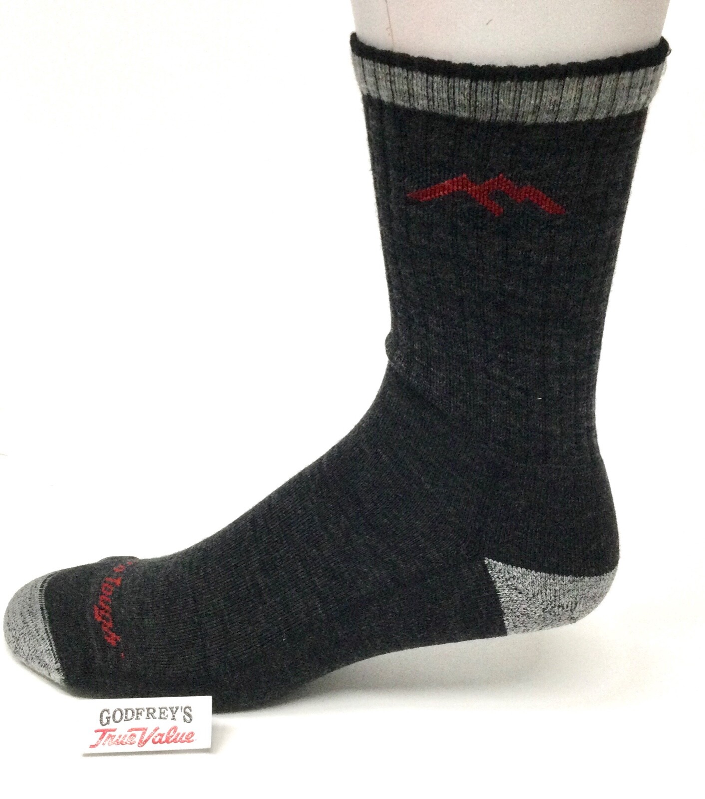 Darn Tough 1466 BLACK Merino Wool Men’s Hiker Micro Crew Midweight Hiking Sock
