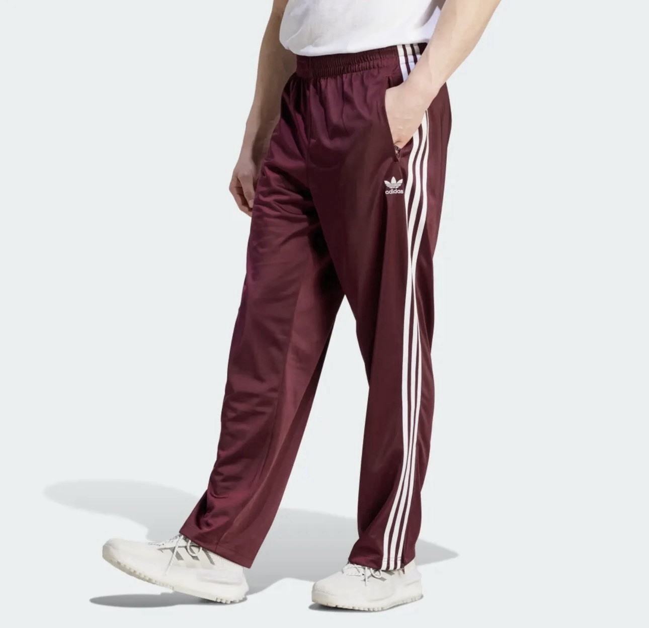 Adidas Classic Firebird Tracksuit Pants Maroon Burgundy IN4678