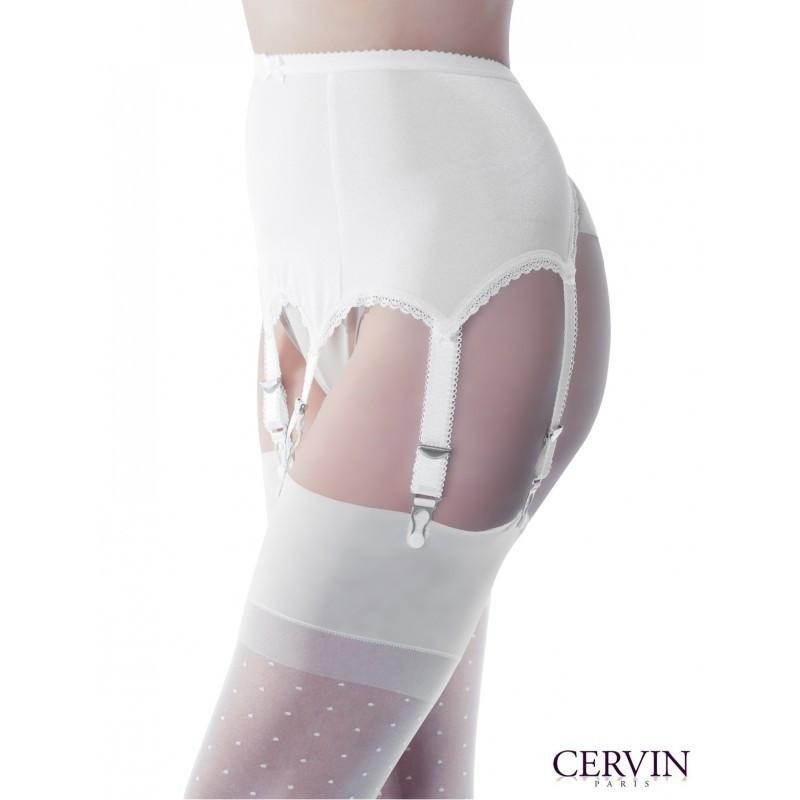 CERVIN Capri Plumetis Polka Dot Nylon RHT Stockings European Hosiery