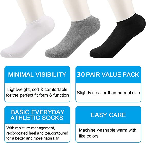 Lot 12 Pairs Mens Womens Ankle Athletic Socks Cotton Low Cut Casual Size 5-11 US