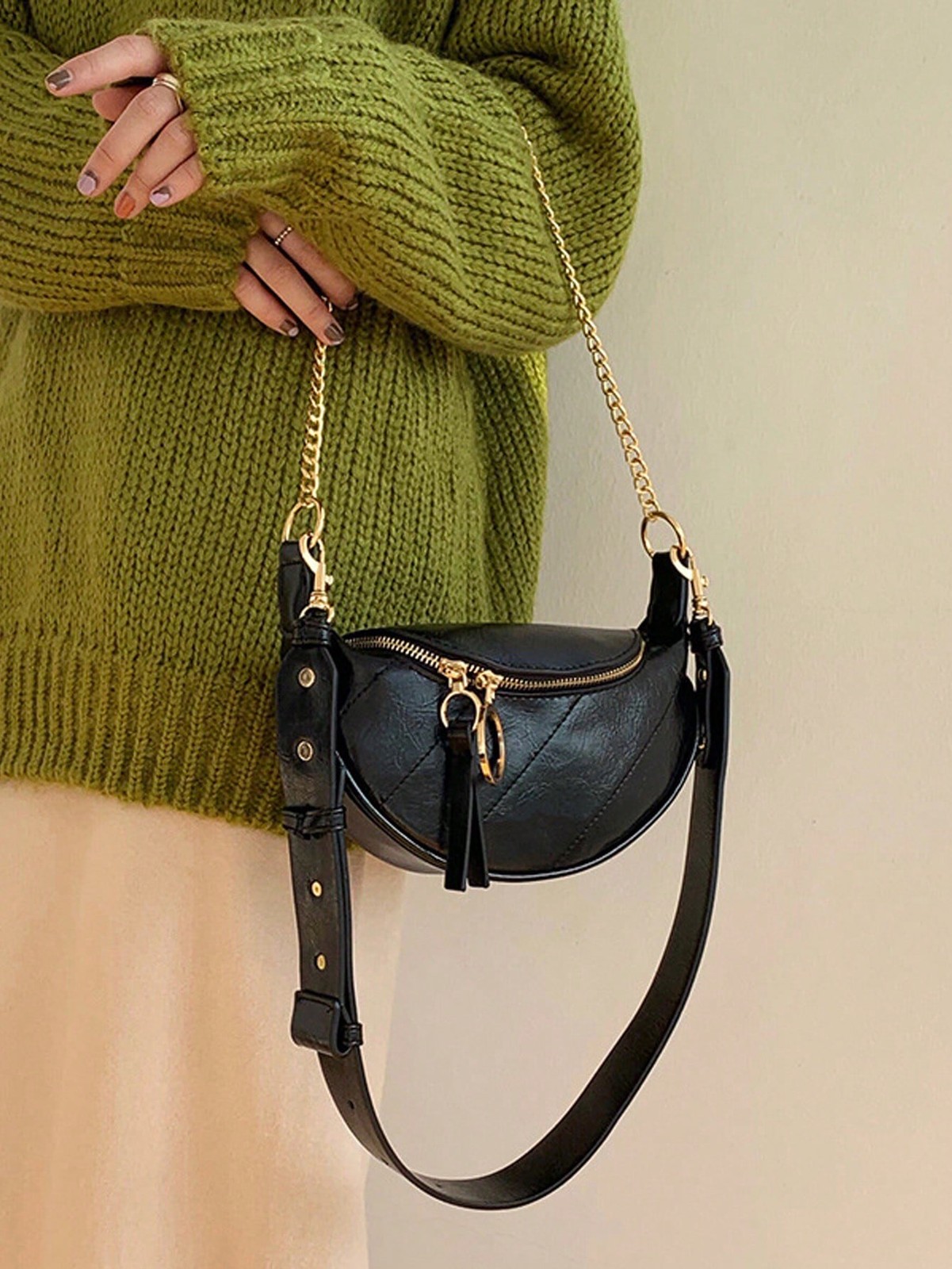 Waist Bag, Fashion Chain Crossbody Bag, Multifunctional Chest Bag And Shoulder