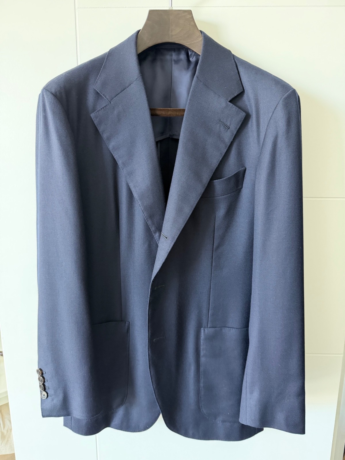 WW Chan Handmade Bespoke Blazer Loro Piana Hopsack Fits US 40R