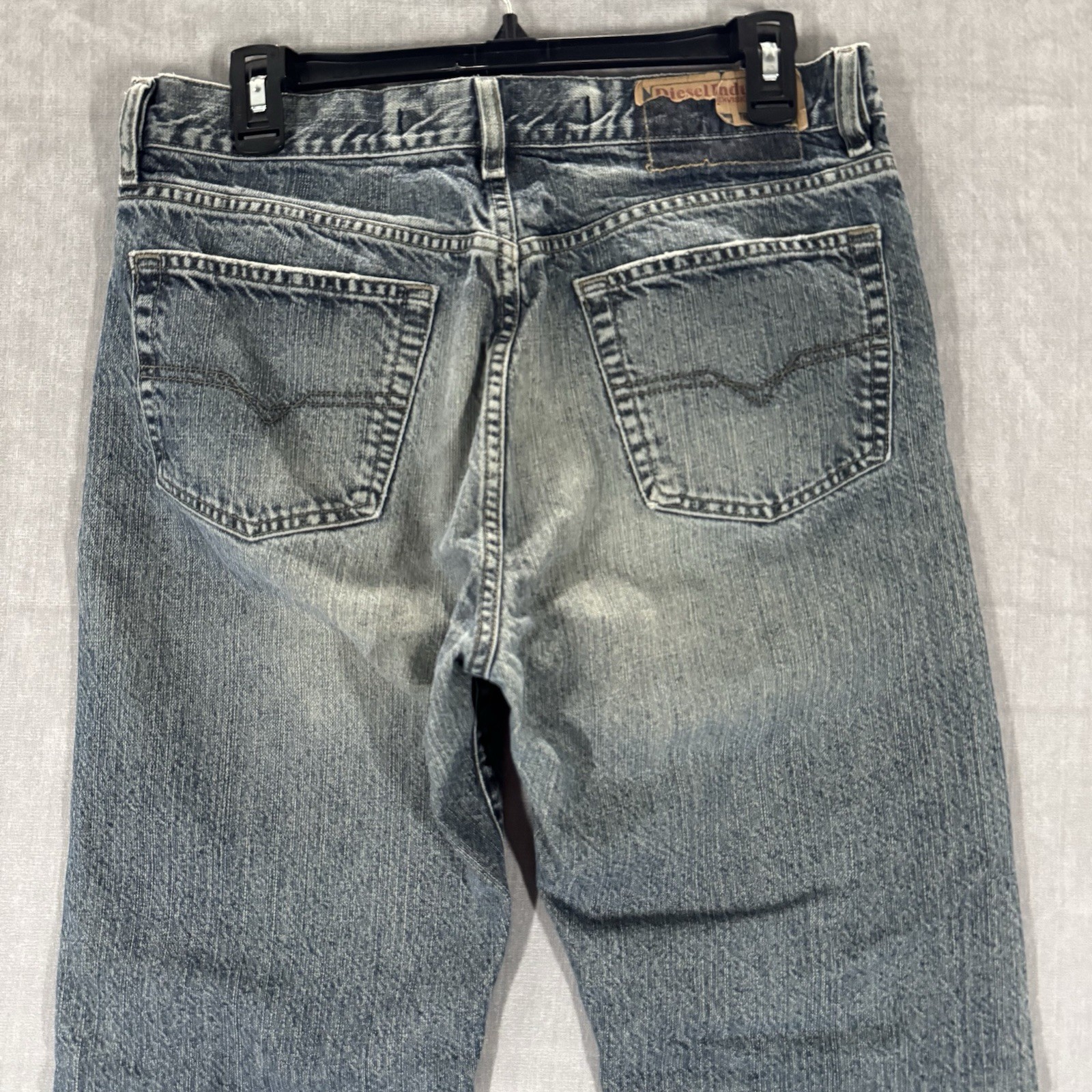 Vintage Diesel KULTER Jeans Men 33×30 Blue Straight Leg Stretch Button Fly Italy