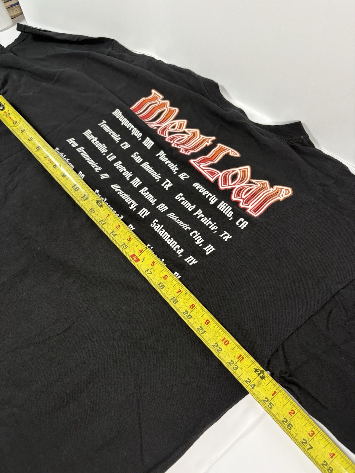 Meat Loaf Tour 2015 Concert T Shirt Mens 2XL Black Band Rock Graphic Anvil