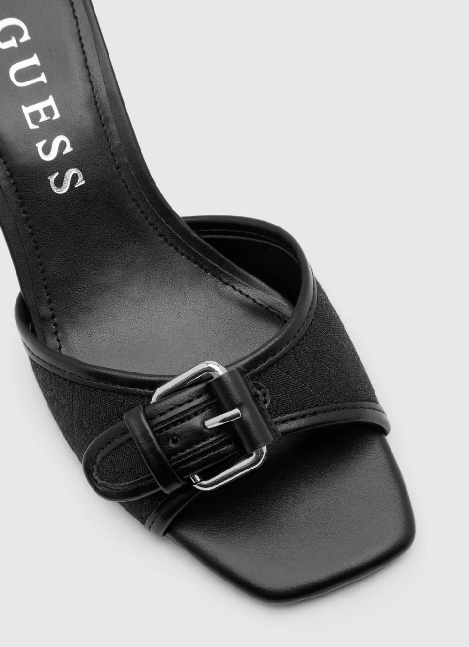 GUESS Womens Black Dista Kitten Heels DISTA2 Back View GUESS Womens Black Dista