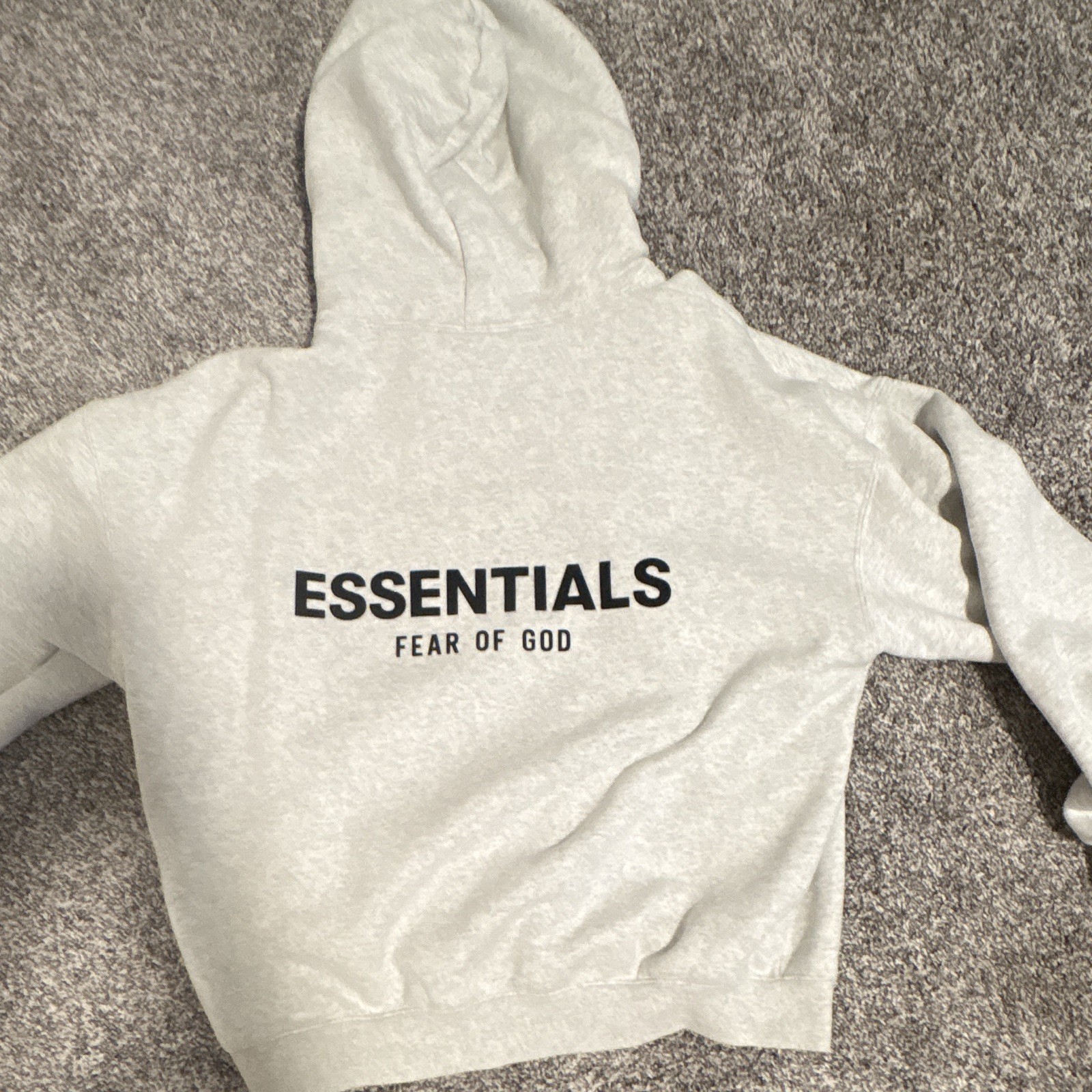Essentials Fear of God Gray Solid Pullover Hoodie M Regular Logo Pocket Hooded