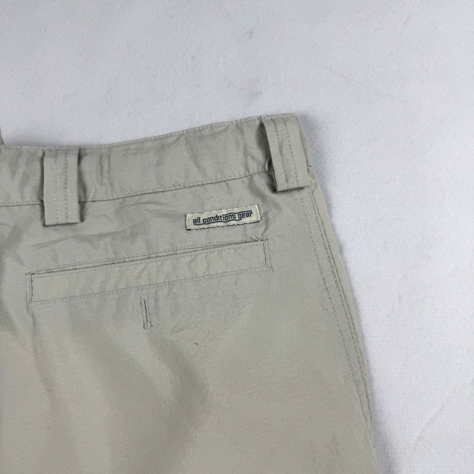 Mens Vintage Beige Wide Leg Cargo Pants Utility Gorpcore Hiking Tactical Y2K Tro