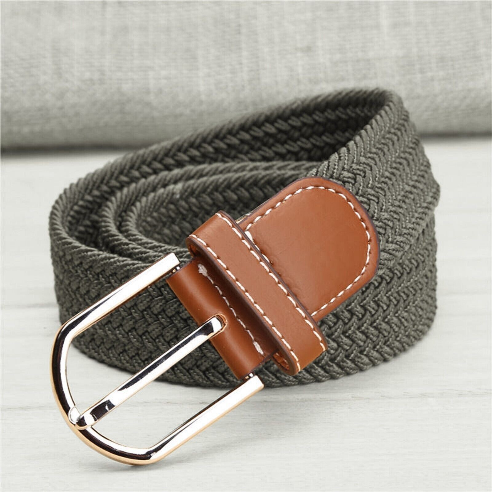Elastic Fabric Braided Belt,Enduring Stretch Woven Belt for Unisex Men/Women/Jun