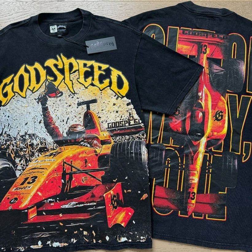 NEW Mens Godspeed Short Sleeve Street Rock Style Pure Cotton T-Shirt 2 colors
